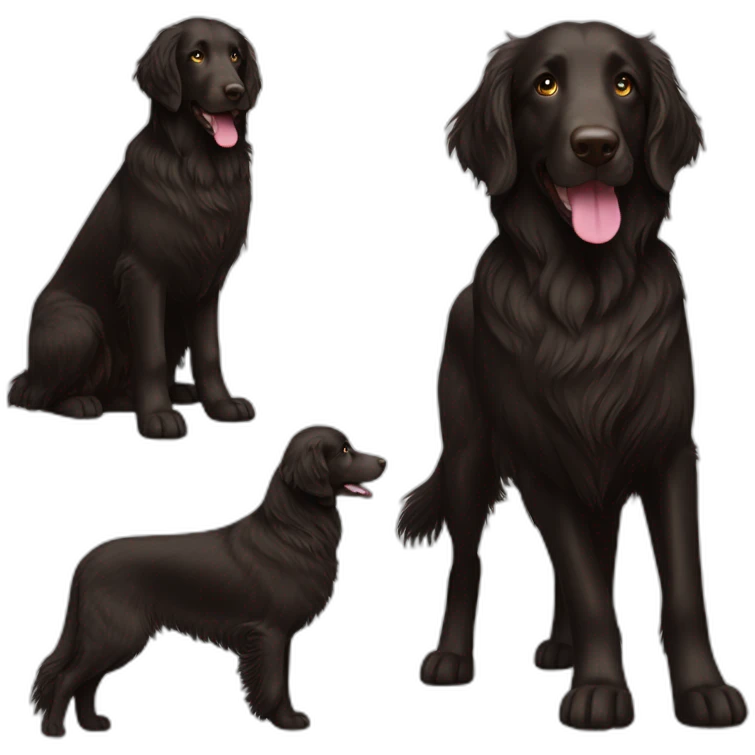 liver flat coated retriever emoji