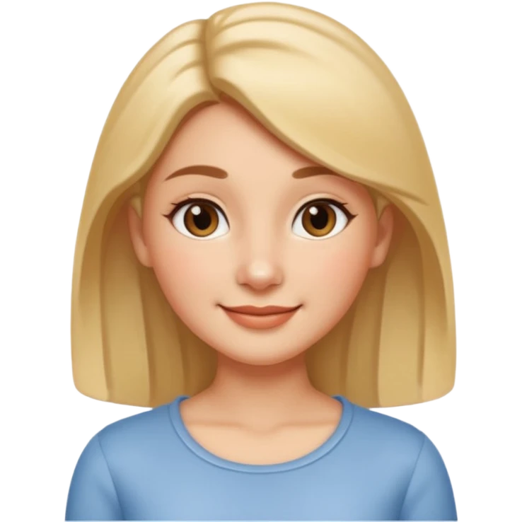 A 3D cartoon woman’s face close-up showing a small shiny nose pin, soft skin tone, gentle smile, smooth lighting, realistic Memoji-style. emoji