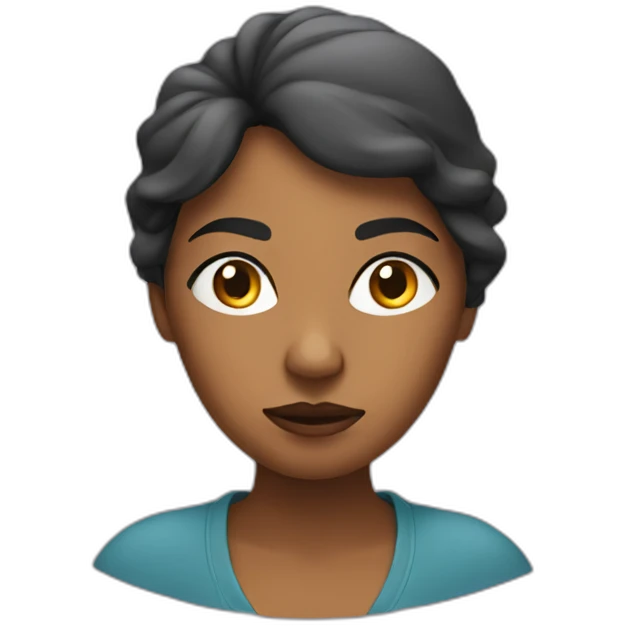 Focused thinking woman emoji