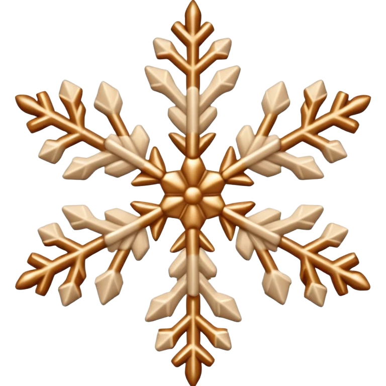 Soft beige knitted snowflake emoji