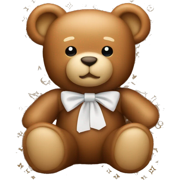 Teddy bear Louis Vuitton on the background emoji