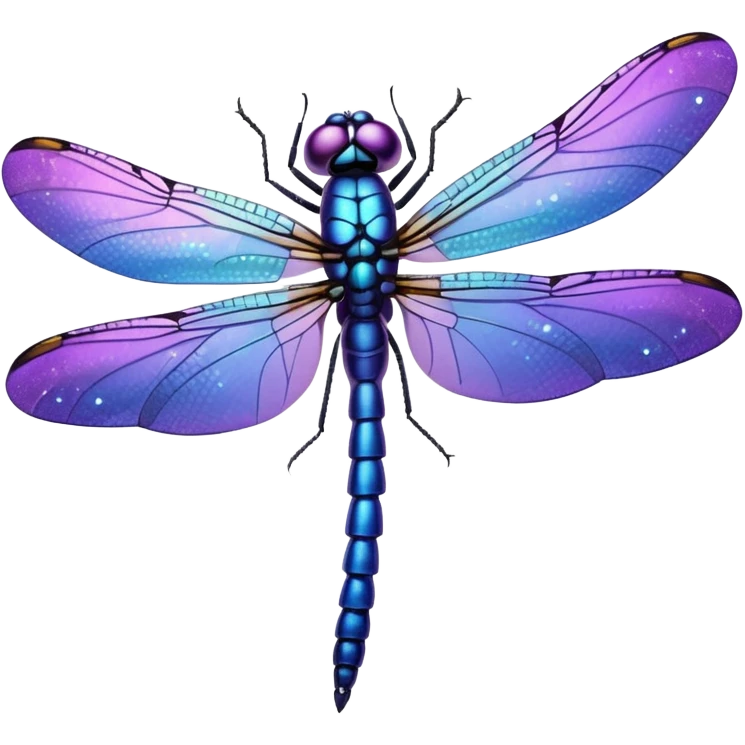 glitter purple dragonfly emoji