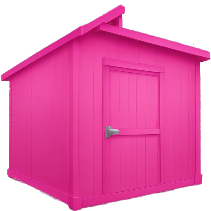 Hot pink dog shed emoji
