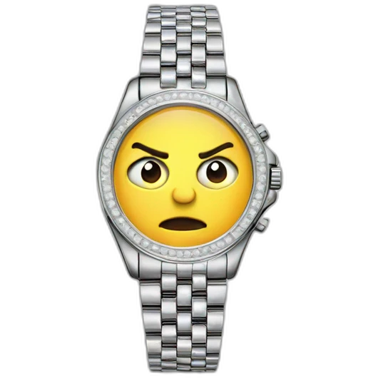 A blinking diamond watch emoji