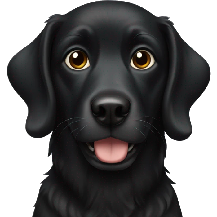 Black dog  emoji