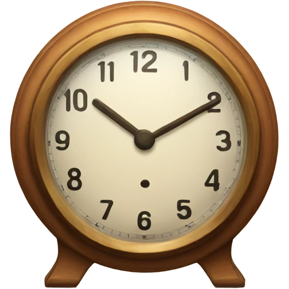 Cozy retro clock emoji