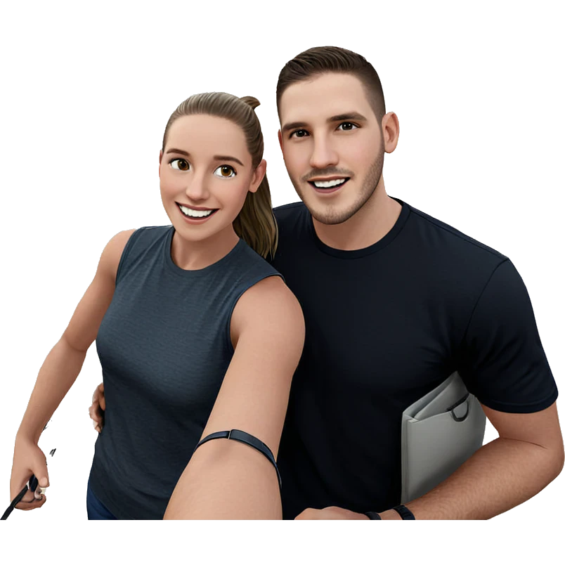 happy couple outdoors sunny day emoji