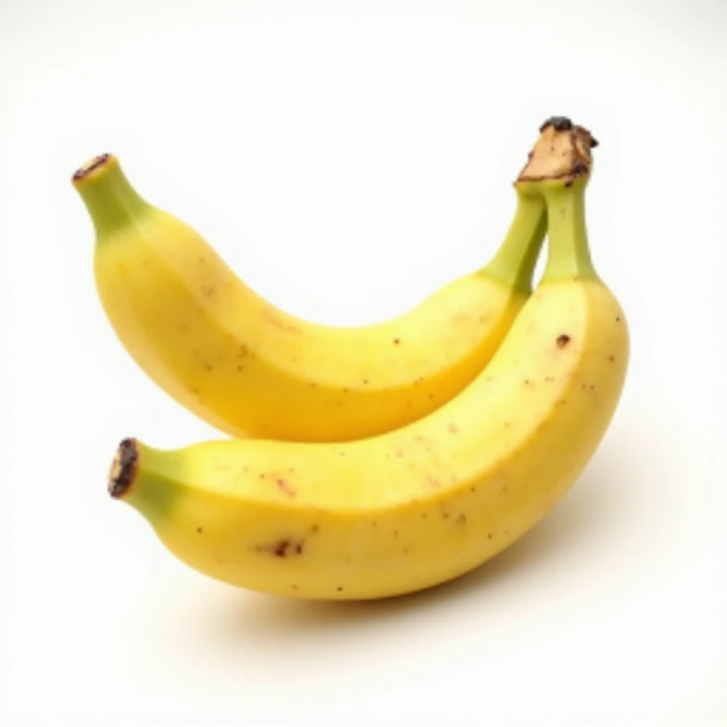 realistic banana isolated, natural details, no background emoji