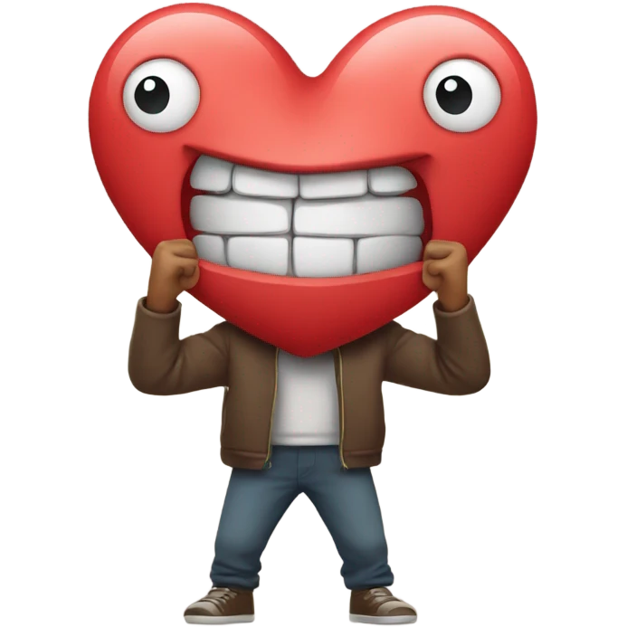 Heart with arms extended  emoji