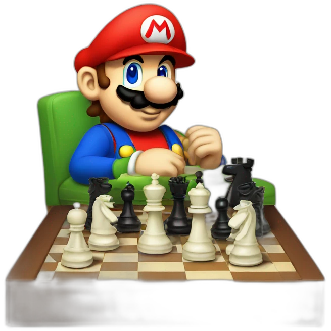 mario playing chess  emoji