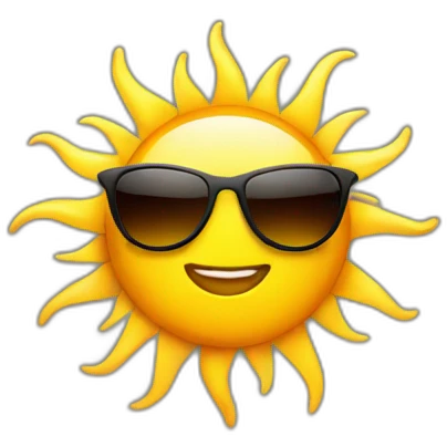 sun with sunglasses emoji