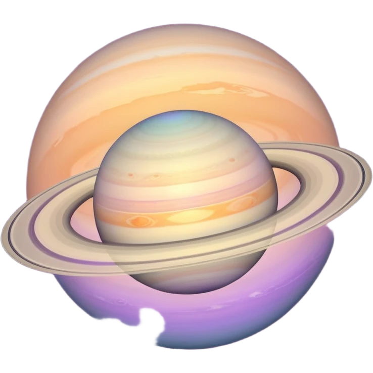 gradient saturn planet with ring emoji