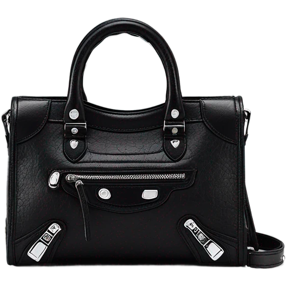 Balenciaga city mini bag in black  emoji