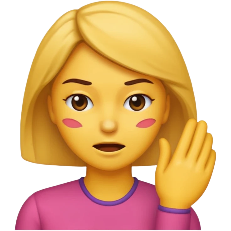 generate an emoji of a woman head smacking herself emoji