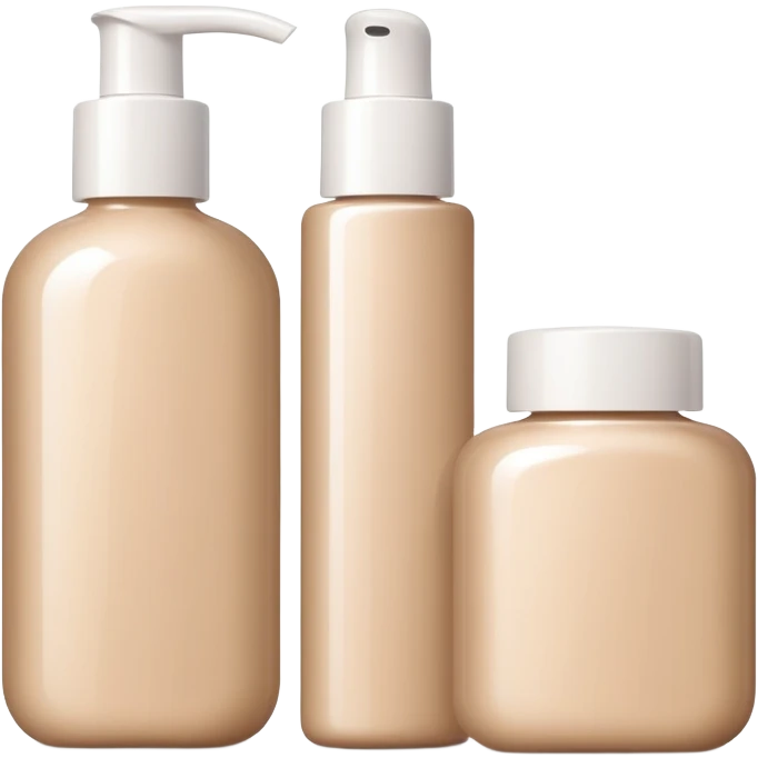 skincare bottles(aesthetic beige) emoji