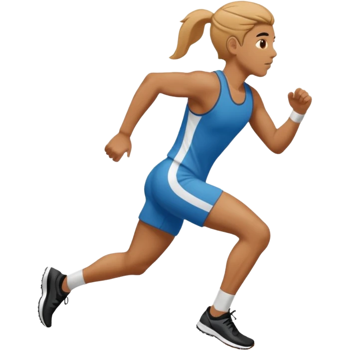 A person running on a track, viewed from behind emoji