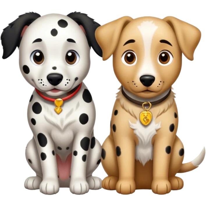Dalmatian with a Belgium shepherd  emoji