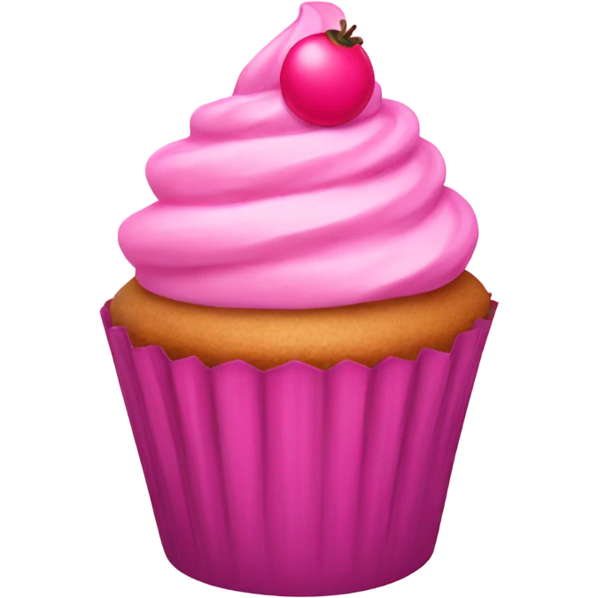 Pink cupcake emoji