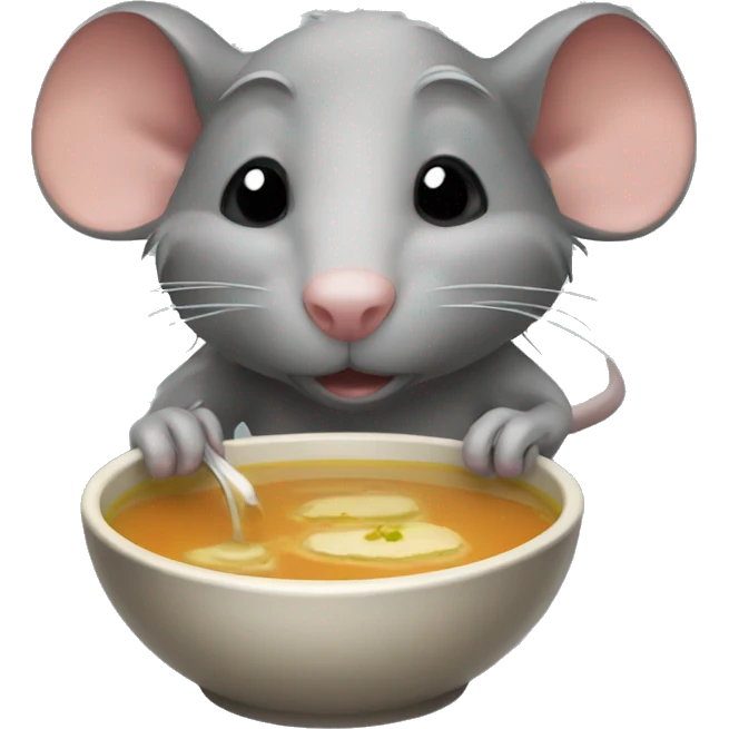 A rat drinking soup emoji