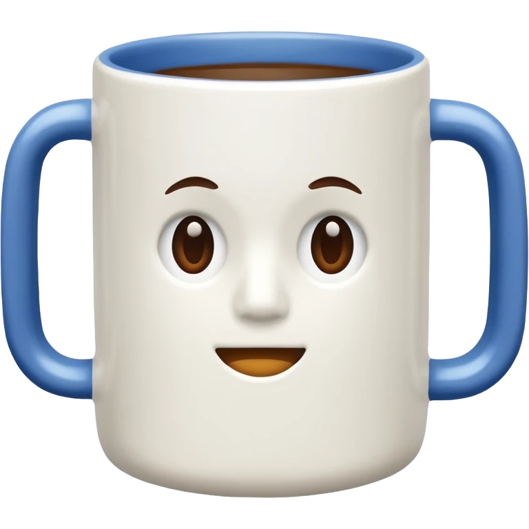 Solid white coffee mug emoji