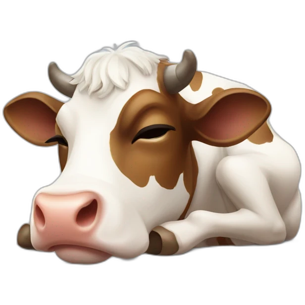 cow that is sleeping emoji