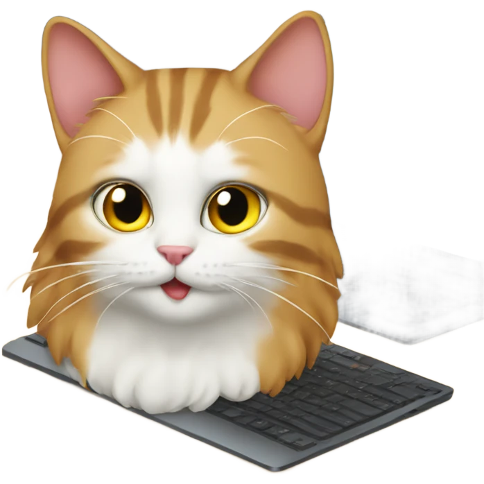 Cat and pc emoji
