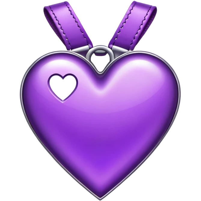 Purple Heart zipper emoji