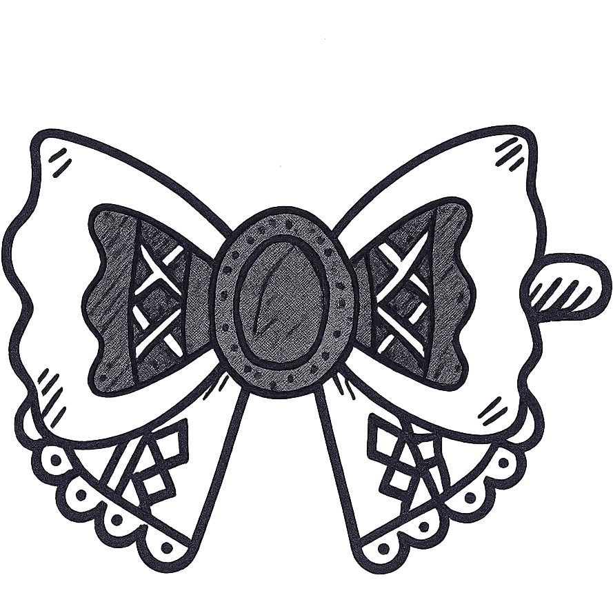 gothic hair clip, sketchy, whimsical, gothic lace accents, black and purple emoji