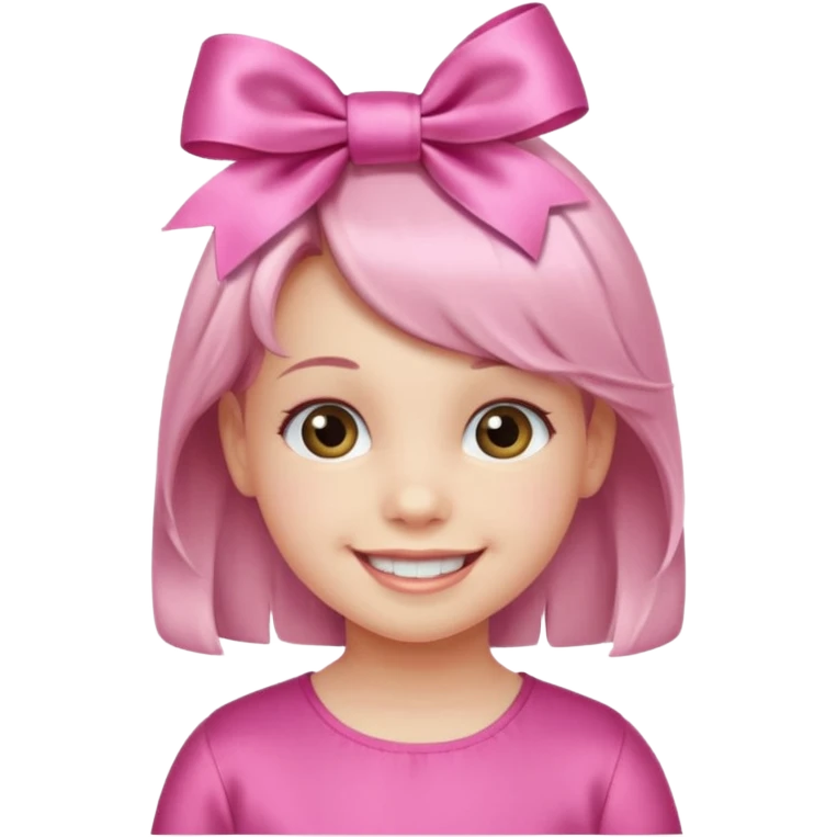 little girl with ribbon hairclip emoji