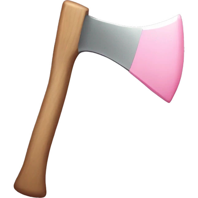 pastel pink axe emoji