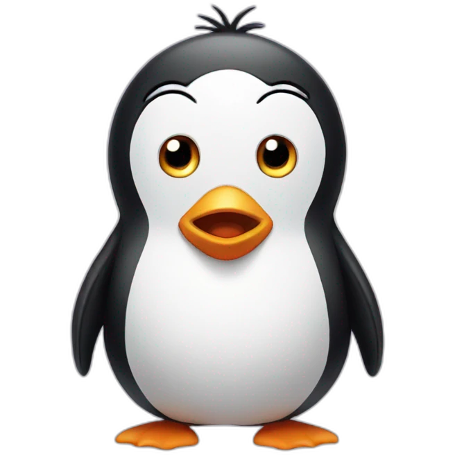 crazy penguin emoji