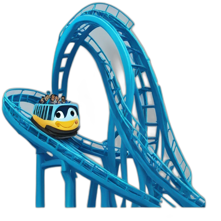 Blue Rollercoaster emoji