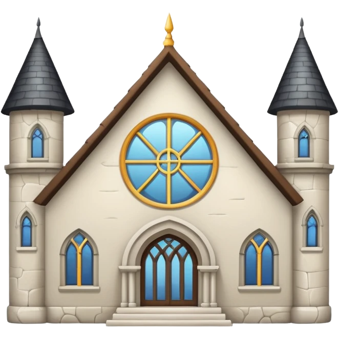 simple magic school, low detail, white building emoji