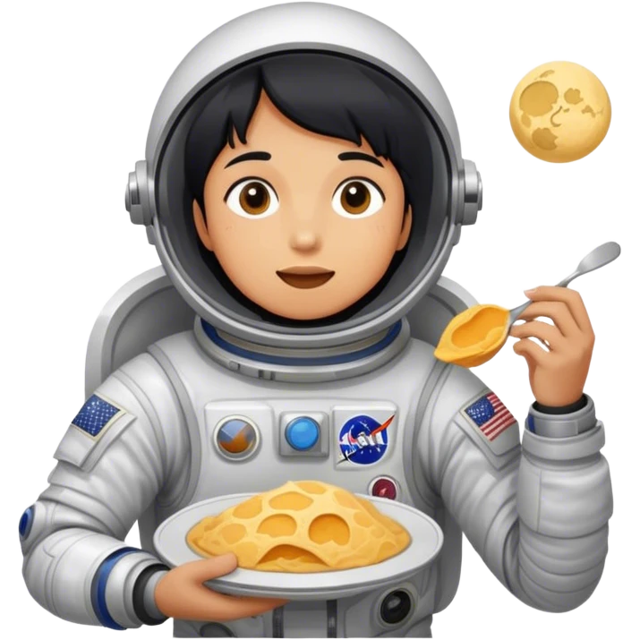 Oli eating the moon emoji