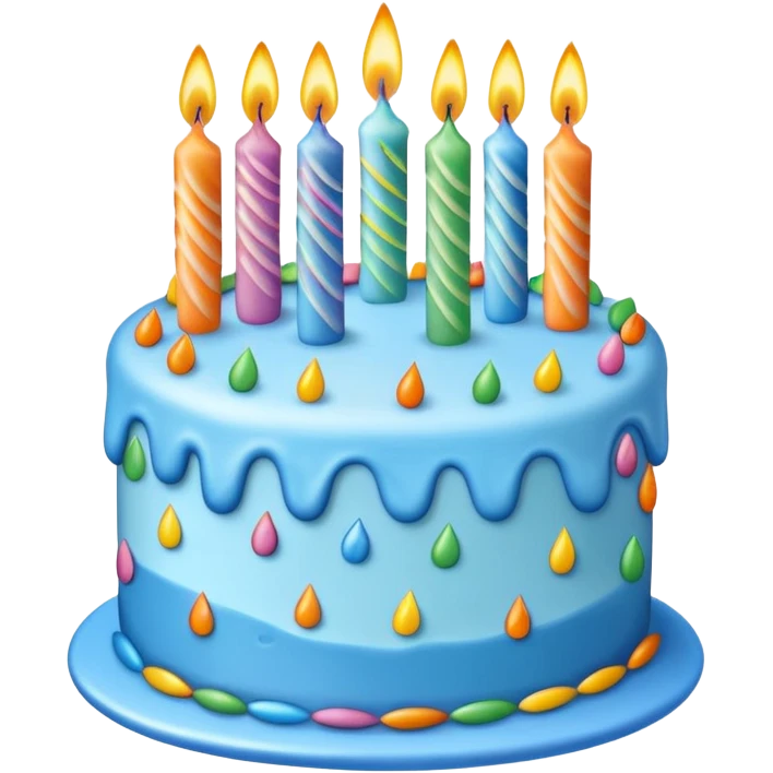 blue birthday emoji