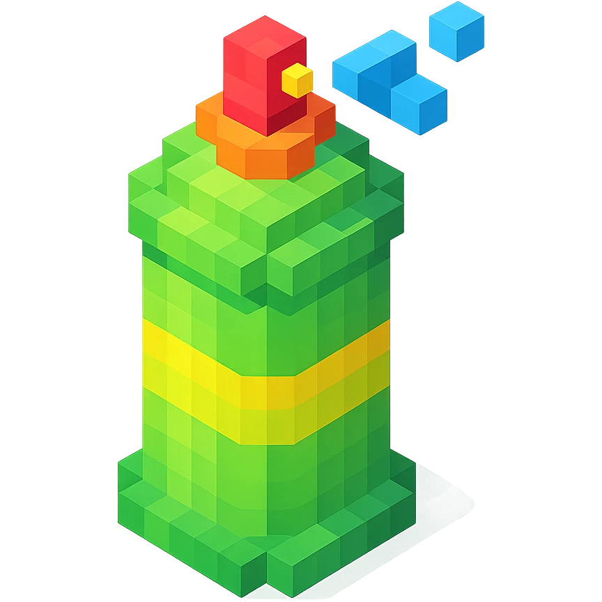 voxel style isometric spray paint can, green color emoji