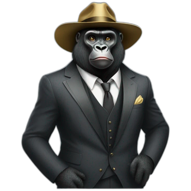 elegant dressed gorilla emoji