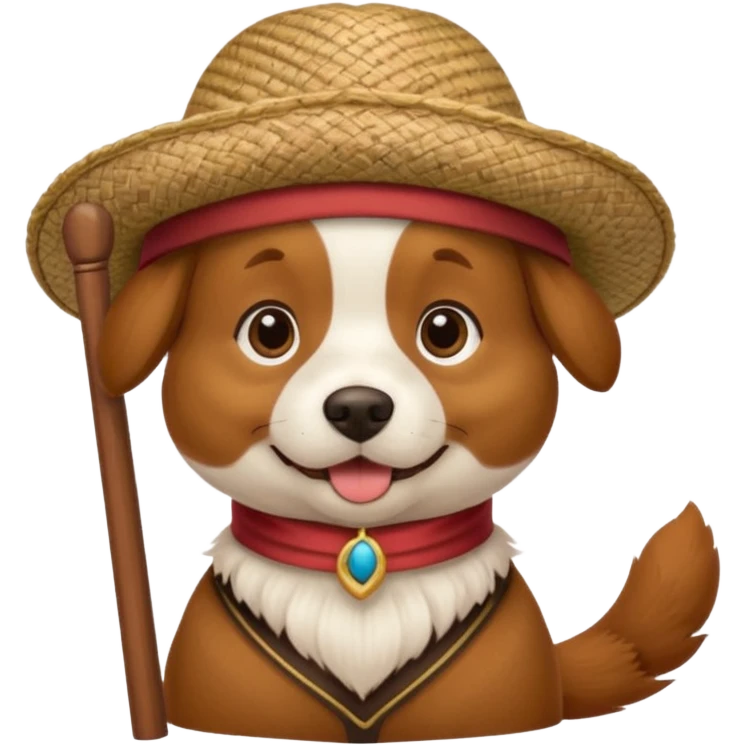 dog with gondolier hat emoji