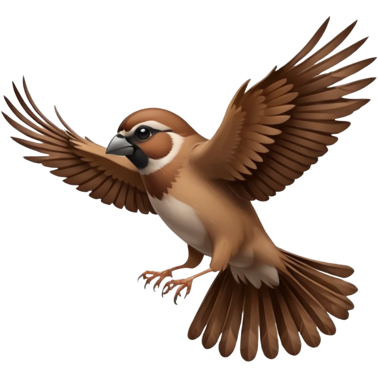 Sparrow flying emoji