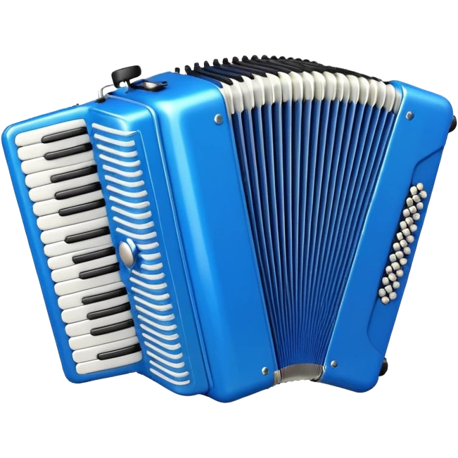 blue accordeon, 3D emoji style emoji