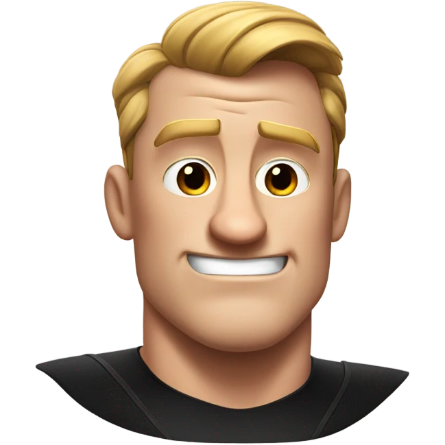 Realistic Mr incredible head with haircut and straight face and he has the THICCEST nose emoji