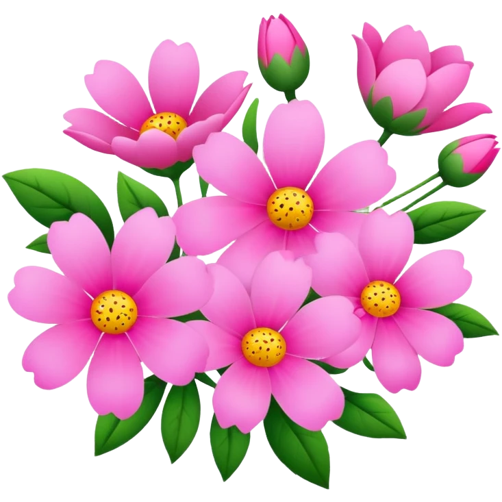 Pink flowers emoji