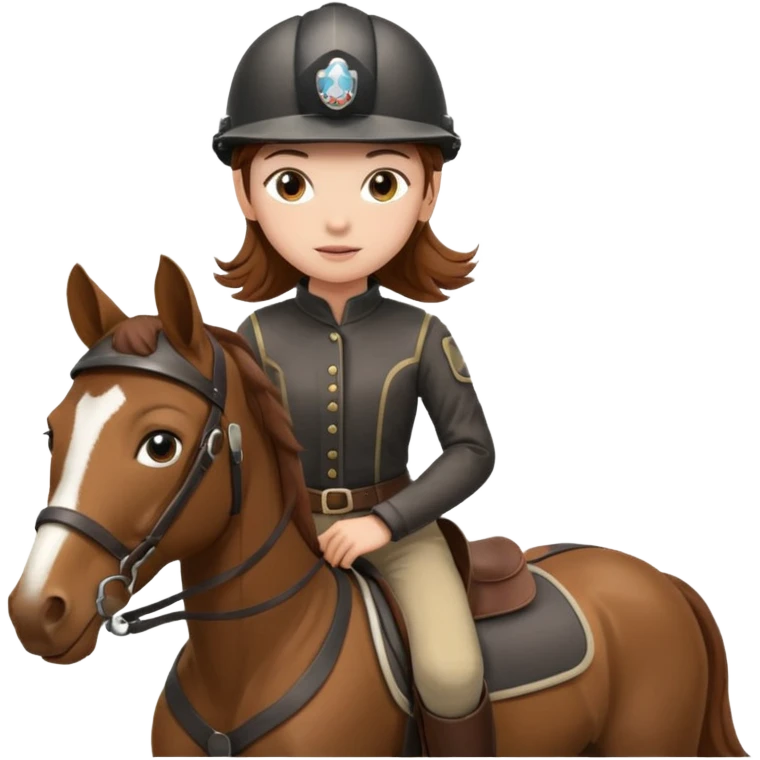 jeune fille a cheval emoji