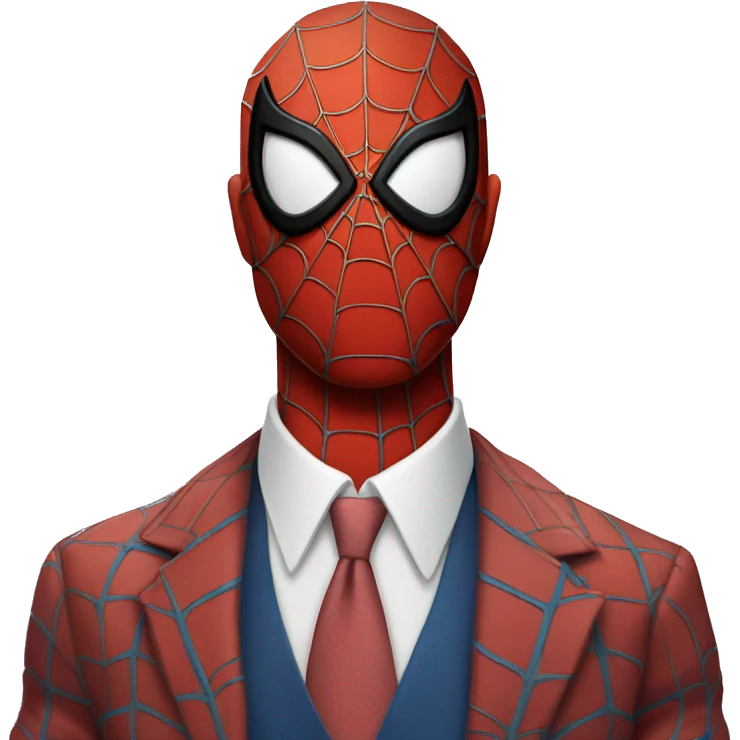 Vaca con traje de spiderman emoji