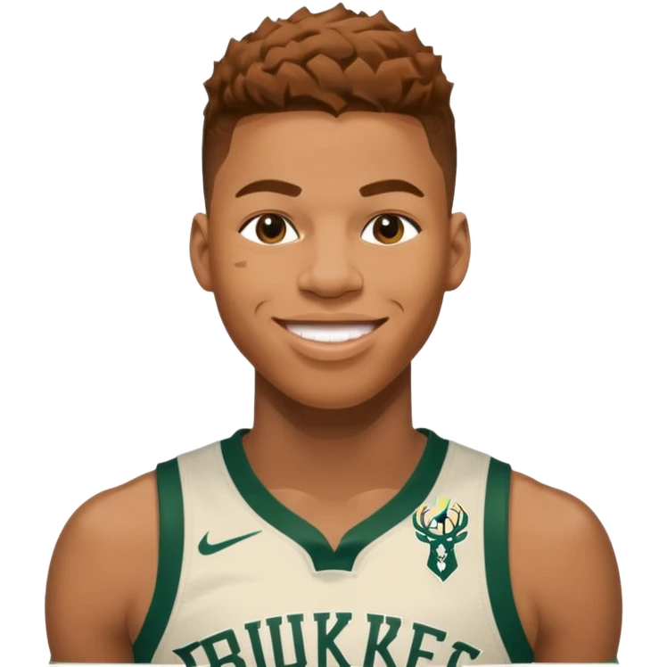 giannis smiling Milwaukee number 347 emoji