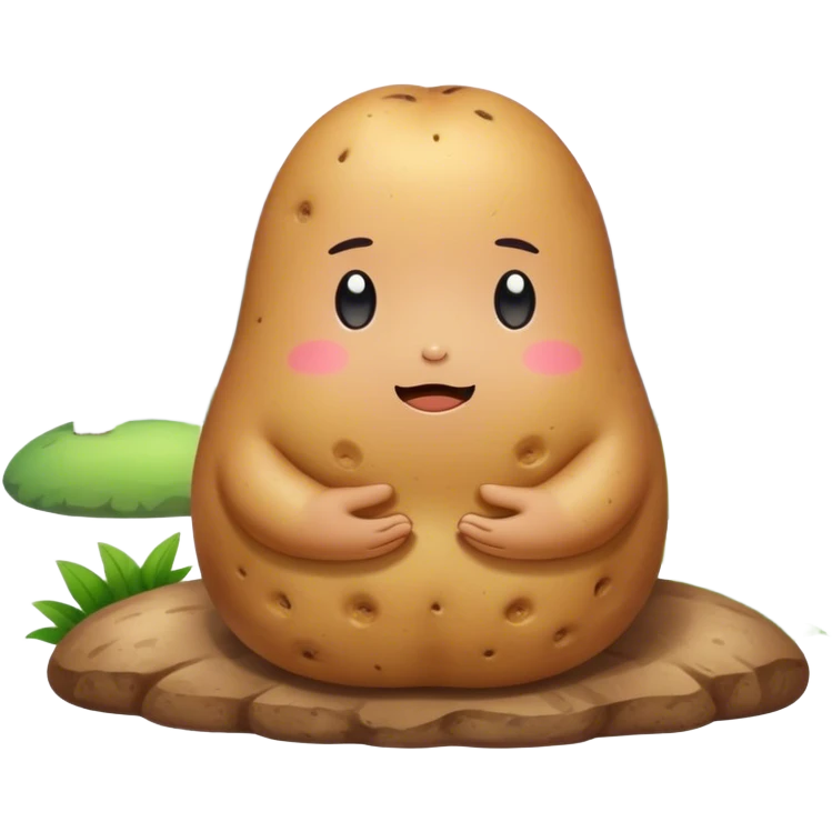 kawaii sanrio meditating potato landscape emoji