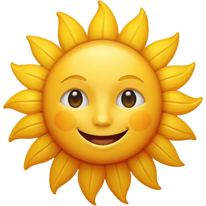 smiling sun emoji, simple and cheerful emoji