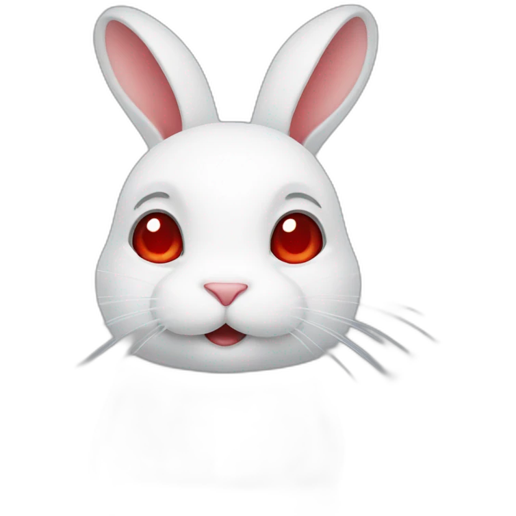 White rabbit with red eyes emoji