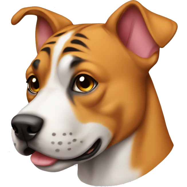 Amstaff dog tiger color emoji