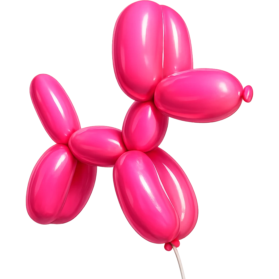pink balloon with a white string emoji